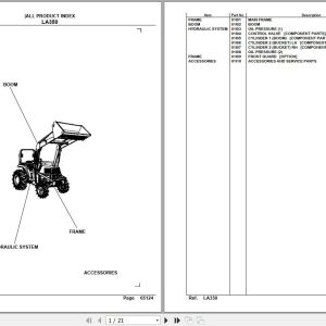 Kubota Loader and Buckets LA350 Parts Manual 1