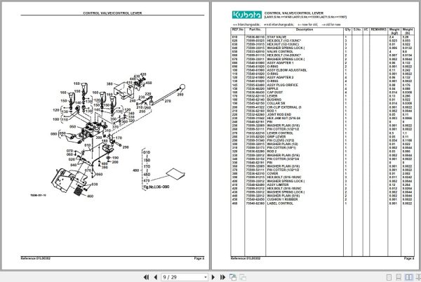 Kubota Loader and Buckets LA351 Parts Manual 2