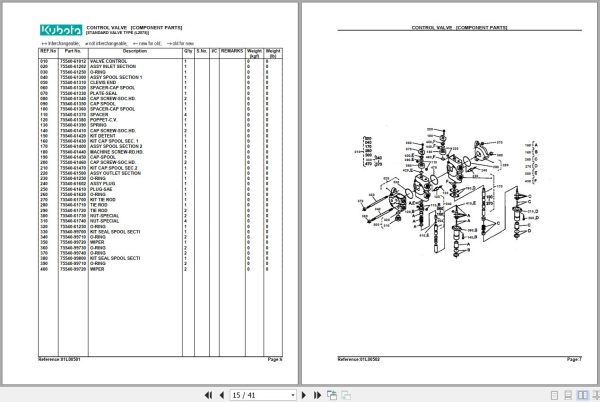 Kubota Loader and Buckets LA480 Parts Manual 2