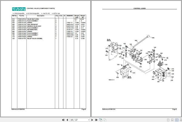 Kubota Loader and Buckets TL1150LC Parts Manual 2