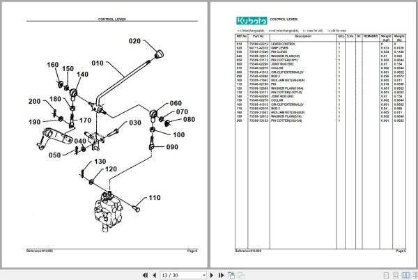 Kubota Loader and Buckets TL420A Parts Manual 2