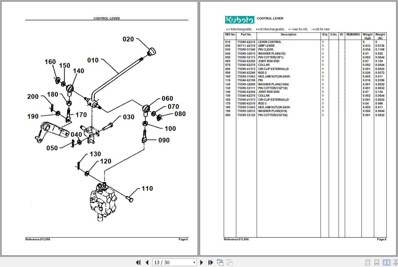 Kubota Loader and Buckets TL420A Parts Manual 2
