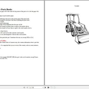 Kubota Loader and Buckets TL500 Parts Manual 1