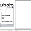Kubota Mini Excavators KX101 Parts Manual 1