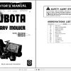 Kubota Mower Deck RC40 G RC44 G RC48 G Operators Manual 1