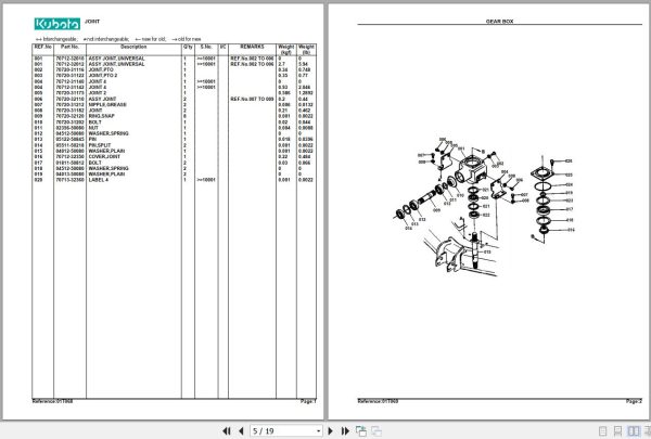 Kubota Mowers RC44 G Parts Manual 2