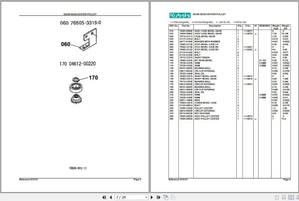 Kubota Mowers RC48 G20 Parts Manual 2