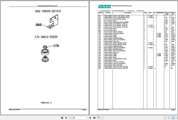 Kubota Mowers RC48 G20 S Parts Manual 2