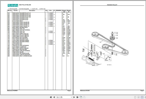 Kubota Mowers RC54 FZ21 Parts Manual 2