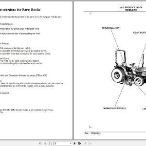Kubota Mowers RC60 82H Parts Manual 1