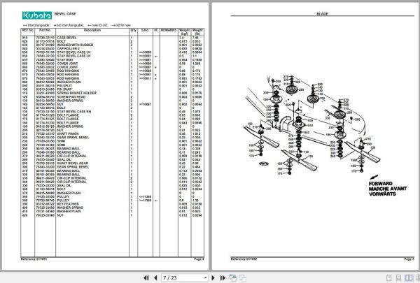 Kubota Mowers RC60 F20 Parts Manual 2
