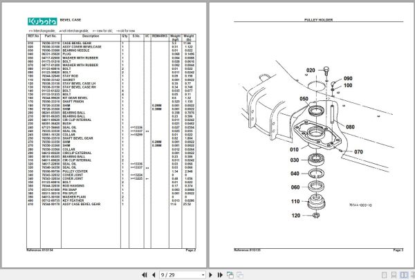 Kubota Mowers RC72 F24 Parts Manual 2
