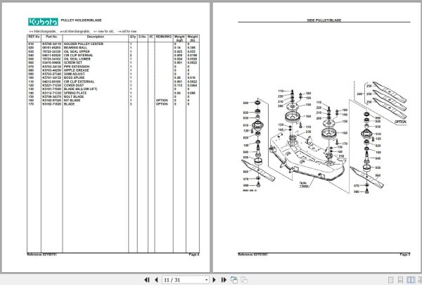 Kubota Mowers RCK48 15BX Parts Manual 2