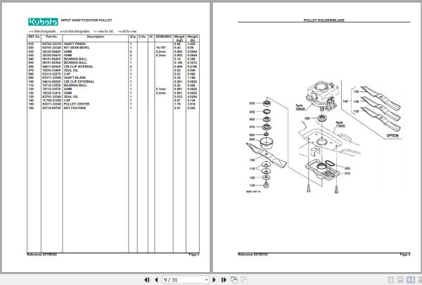 Kubota Mowers RCK54 15BX Parts Manual 2