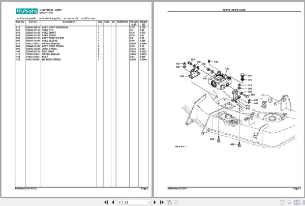 Kubota Mowers RCK54 18Z Parts Manual 2