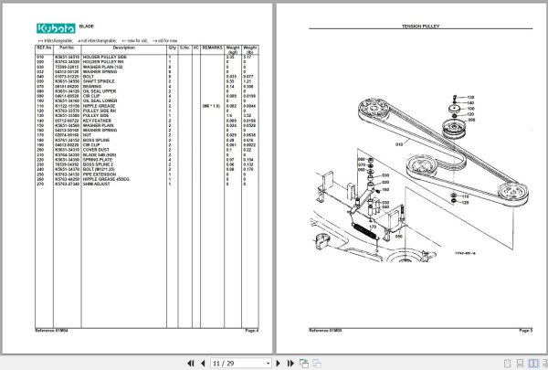 Kubota Mowers RCK54 24B Parts Manual 2