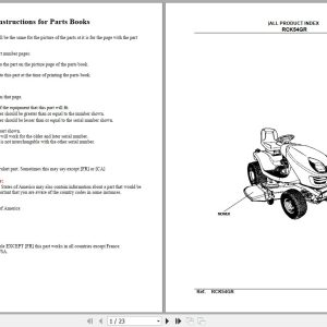 Kubota Mowers RCK54GR Parts Manual 1