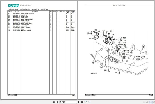 Kubota Mowers RCK60 28Z Parts Manual 2