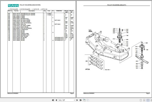 Kubota Mowers RCK60B 24G Parts Manual 2