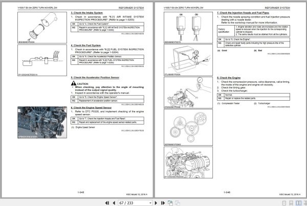 Kubota Reformer System V1505 T E4 Diagnostic Manual 9Y110 04120 2