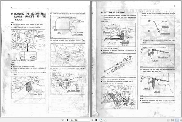 Kubota Rotary Mower RC60 71B RC54 71B Operators Manual 76518 7111 6 2