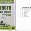 Kubota Rotary Mower RC60 F24 RC72 F24 Operators Manual 1