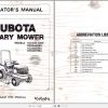 Kubota Rotary Mower RCK48 15BX RCK54 15BX RCK54 22BX RCK60B 22BX Operators Manual K5371 7111 2 1