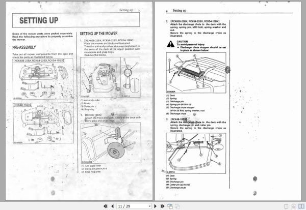 Kubota Rotary Mower RCK48 15BX RCK54 15BX RCK54 22BX RCK60B 22BX Operators Manual K5371 7111 2 2