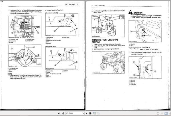 Kubota Rotary Mower RCK60D 26BX RCK54D 26BX Operators Manual K5384 7111 1 2