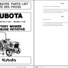 Kubota Rotary Mowers RC54 71B RC60 71B Illustrated Parts List 97898 30491 EN FR 1