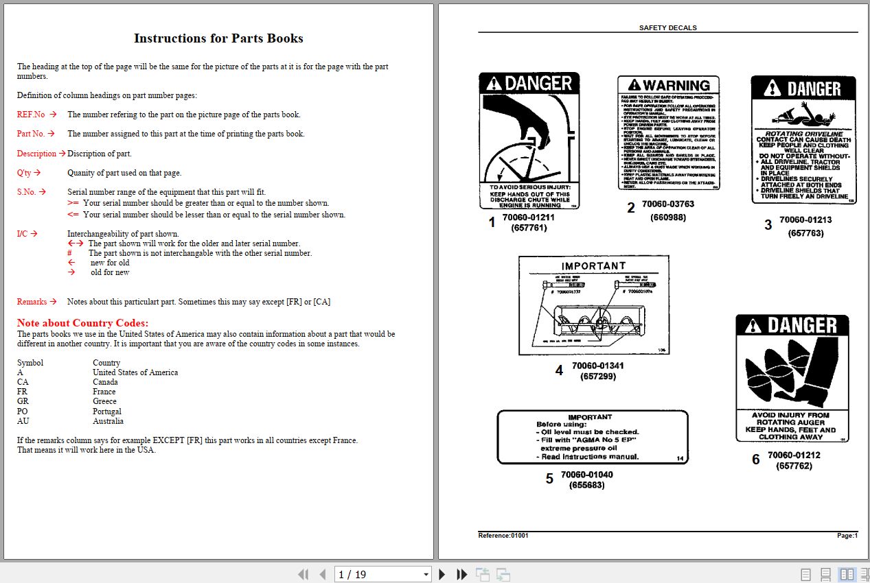 Kubota Snowblower F5210 Parts Manual 1