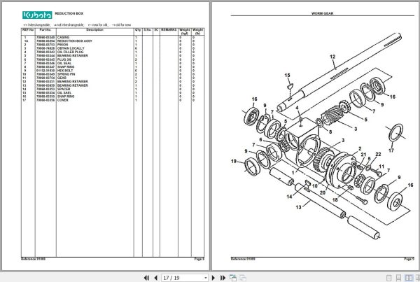 Kubota Snowblower F5210 Parts Manual 2