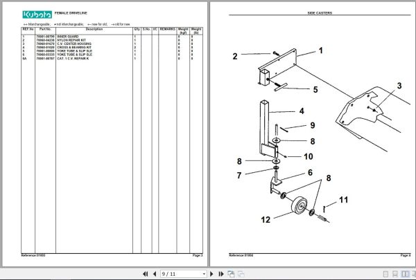 Kubota Tillers BX2537 Parts Manual 2