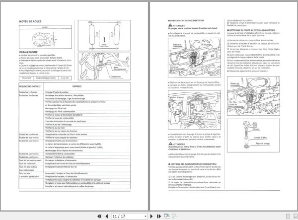 Kubota Tractor 7001B Operators Manual FR 2