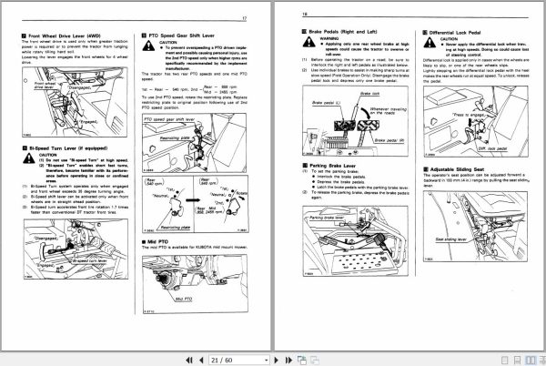 Kubota Tractor B1550HST B1750HST Operators Manual 66417 62914 2