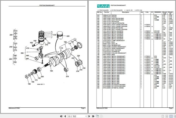 Kubota Tractor B1550HST Parts Manual 2