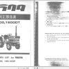 Kubota Tractor B1600 B1600DT Parts Manual ZH 1