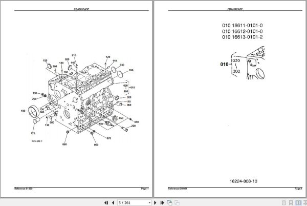 Kubota Tractor B1700D Parts Manual 2