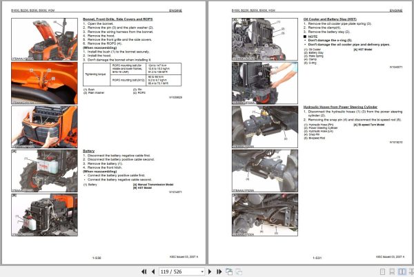 Kubota Tractor B1830 to B3030 Workshop Manual 9Y111 00031 2