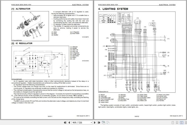 Kubota Tractor B1830 to B3030 Workshop Manual 9Y111 00031 3