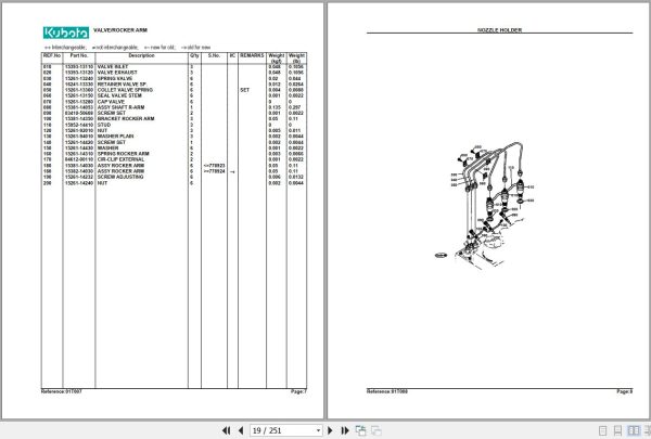 Kubota Tractor B20 Parts Manual 2
