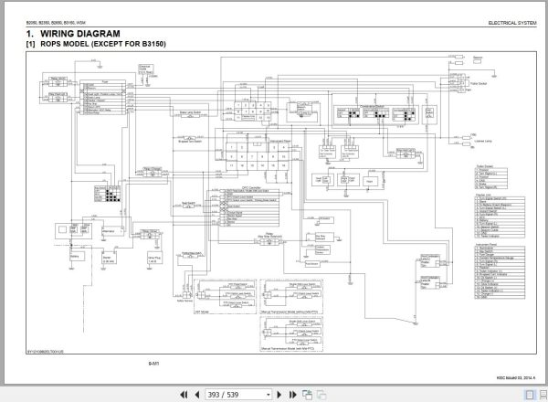 Kubota Tractor B2050 B2350 B2650 B3150 Workshop Manual 9Y111 09820 3
