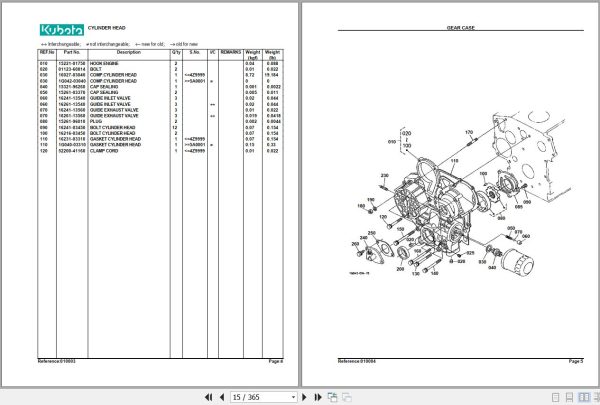 Kubota Tractor B21 Parts Manual 2