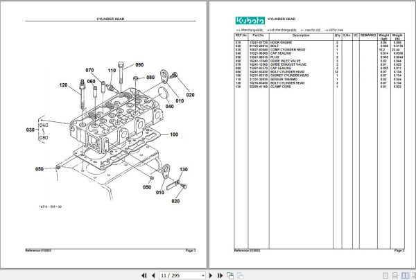 Kubota Tractor B2100HSD Parts Manual 2