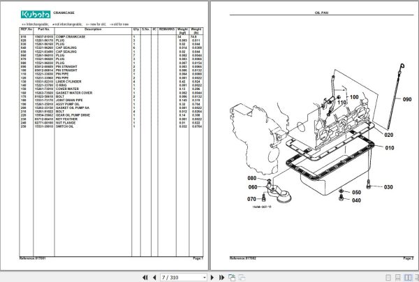 Kubota Tractor B2150HSD Parts Manual 2