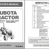 Kubota Tractor B2320 B2620 B2920 Operators Manual 6C300 6313 6 1