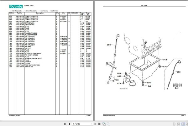 Kubota Tractor B2400HSD Parts Manual 2