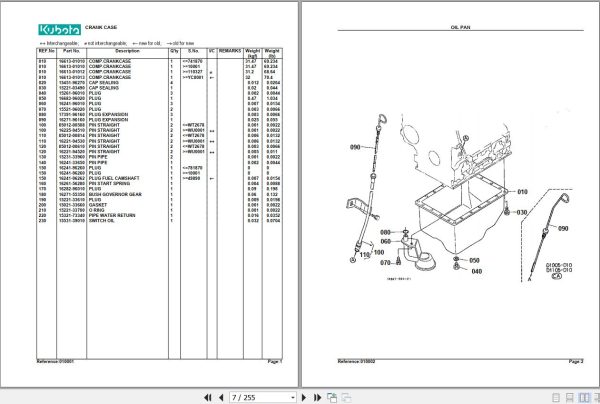 Kubota Tractor B2400HSE Parts Manual 2