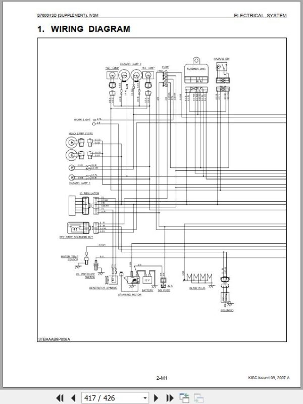 Kubota Tractor B2410 B2710 B2910 Workshop Manual 9Y011 13031 3