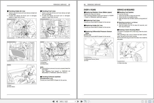 Kubota Tractor B2650 B3350 B3350SU Operators Manual 6C410 6311 8 2